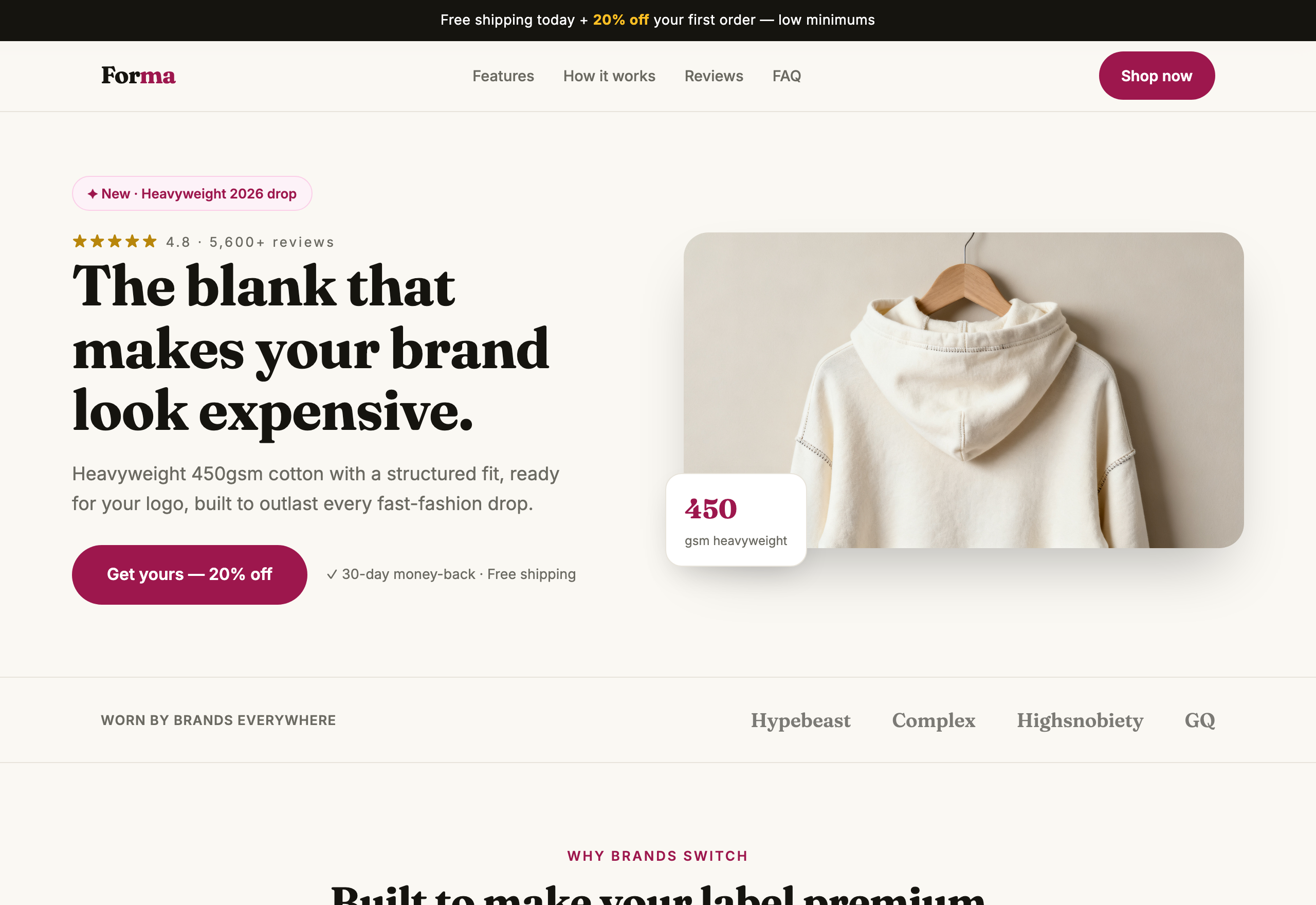 Forma — Heavyweight Custom Apparel